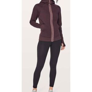LULULEMON ATHLETICA Light As Warmth Scuba In Black Cherry Size 6